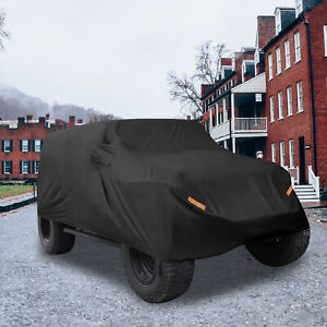 Custom-Fit Outdoor Waterproof SUV Car Cover for Jeep Wrangler JK JL 4 door Black (For: Jeep)
