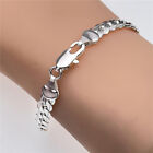 925 Sterling Silver Filled 5mm Chain Bracelet Bangle Womens Mens Fashion Jewelry