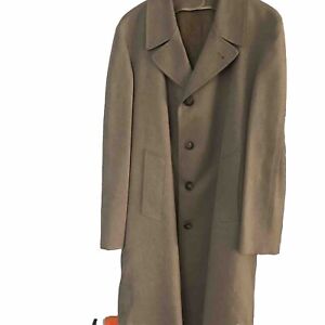 London Fog Men's Wool Trench Coat Size: 44 Long Vintage USA