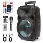 Wireless Portable Party Speaker 8inch Bluetooth Loud Bass Sound w/ Remote Mic FM