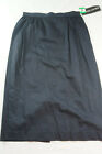 Vintage 90s 80s Leslie Lucks Women Black Polyester Shift Skirt NWT G201