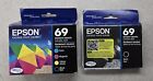 Genuine Epson 69 T06922-BCS Black/Cyan/Magenta/Yellow Ink Cartridge EXP 05/2024