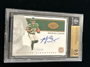 New Listing2021 Panini Encased Michael Carter Scripted Signatures /50 BGS 9.5 on Card Auto