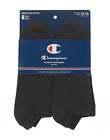 Champion No Show Socks 6 Pack Pair Double Dry Reinforced Heel Cushioned sz 12-14