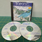 TOPO Interactive Maps On CD-ROM (Windows 3.1, NT) version 1.2.3 Genuine!