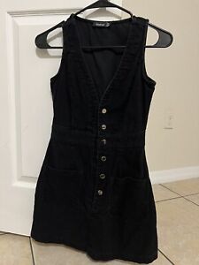 Boohoo Black Sleeveless Blazer Dress Size 0