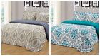 3Pc Reversible Quilt Set Bedspread Bedding Coverlet Set Floral King