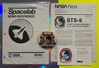 STS-9 SPACELAB NASA PRESS KIT PARTICIPATED LAUNCH CARD FACT SHEET & LARGE BUTTON