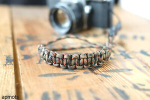 Paracord Camera Wrist Strap with Quick Release in Fall Camo by apmots