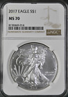 2017 American Silver Eagle S$1 NGC MS70 SE