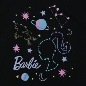 BARBIE GALAXY T-SHIRT BLACK SPACE NEW WITH TAGS