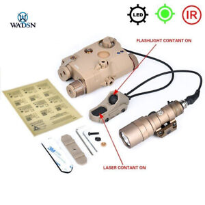 Tactical Hunting Aiming PEQ 15 Red Green Blue IR Laser Sight Weapon Flashlight