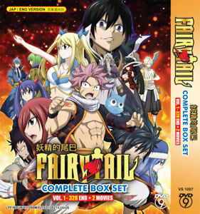 ANIME FAIRY TAIL COMPLETE TV SERIES VOL.1-328 END + 2 MOVIE DVD ENGLISH DUBBED