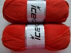 Ice Yarns Woolrich Softly Fine wool blend yarn, light red, lot of 2 (407 yds ea)
