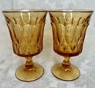 Pair of 2 Vintage Noritake Perspective  Amber Goblet Wine Glass 6