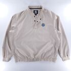 Footjoy Windbreaker Jacket Mens XL Beige Pullover 1/4 Snap Golf Embroidered Logo