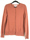 NEW M Magaschoni Crew Neck Button Front Cashmere Cardigan in Clay Size M #S6263