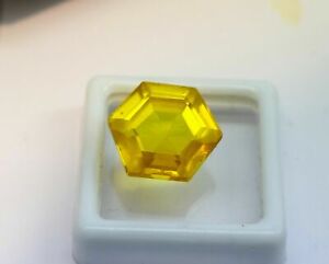 Natural Yellow Sapphire Hexagon Cut 27.23 CT Loose Gemstones CGI Certified Best