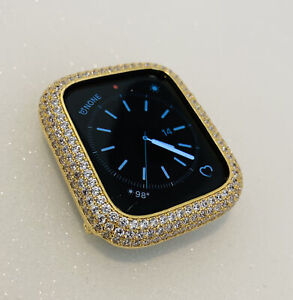 49mm Ultra Apple Watch Cover Gold Lab Diamond Bling Case 38mm-45mm