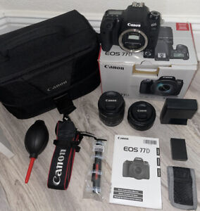 Canon EOS 77d Camera Kit (Excellent Condition, Multiple Lenses, & Accessories)