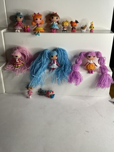 LALALOOPSY DOLLS BIG LOT WITH DOLLS AND PETS BY MATTEL