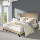 Queen Platform Bed Frame with Upholstered Tufted Headboard Mattress FoundatiUS