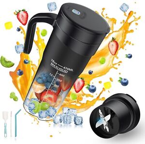 Portable Blender for Shakes and Smoothies, 16 Oz Rechargeable USB-C 6 Blades NEW