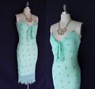 Vintage Betsey Johnson y2k silk floral embroidered beaded bias Slip Dress NWT 10