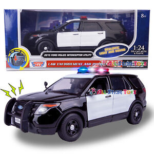 Motormax 2015 Ford Explorer Police Interceptor 1:24 Diecast LIGHTS & SIREN 79536