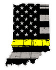 Indiana State (E15) Thin Yellow Line Dispatch Vinyl Decal Sticker Car/Truck