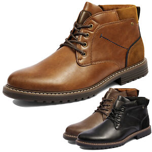 Men's Leather Chukka Boots Casual Boots Stylish Business Dress Boots Ankle Boots