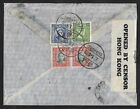 CHINA SHANGHAI TO SOUTH AFRICA AIR MAIL PAIR ON HONG KONG CENSOR COVER 1940