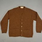 Vintage 70s Jantzen Grunge Shaker Knit Cardigan Sweater Large Grandpa USA Mint