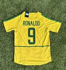 Retro Brazil 2002 Home World Cup Soccer Jersey Ronaldo Nazario