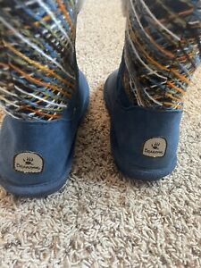 BearPaw Boots for Women Geneva Blue Suede Winter Ankle Boot