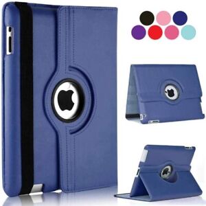 For iPad 10th 9th 8th 7th 6/5th Gen Leather Smart Flip Case Rotating Stand Cover