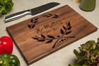 Personalized Cutting Board with Engraved Wreath Design for Housewarming