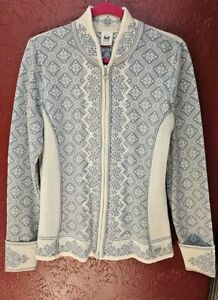 Dale of Norway Christiania Women's 2 Way Zip Jacket 100% Merino Wool XL