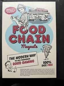 Food Chain Magnate Board Game Open Box, never played complete. with card sleeves