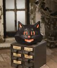Bethany Lowe Paper Mache Halloween Mr. Shady Cat Luminary TJ2324 Black Cat MWT