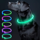 New ListingLED Dog Collar Light up Dog Collars 1 Count USB Rechargeable TPU Glow Safety Bas