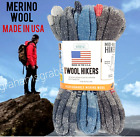 MERINO WOOL OMNI WOOL HIKERS HIKING SOCKS 3 PACK MADE IN USA Unisex Med Or Large