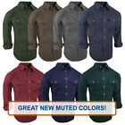 Chamois Shirt Mens Flannel Thick Cotton Rugged Work Button Pen Pocket True Fit
