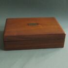 New ListingAntique Wood Box Brass Plate Inlay Sturdy Craftsmanship