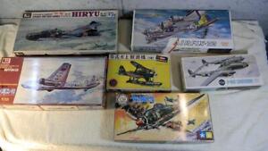 Lot of 6 Vintage Plastic Model Airplane Kits Airfix Hasegawa Tamiya