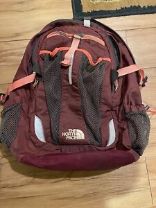 The North Face Recon Backpack Maroon Hiking Outdoors Laptop Inner Shell