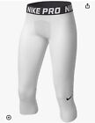 2 PACK NWT NIKE PRO 3/4 LENGTH BOY'S TIGHTS White Size L BV3506 100