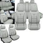 For Lexus Leather Car Seat Covers 5-Seats Front + Rear Full Set Protectors Gray