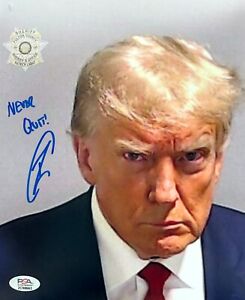 New ListingRobert O’Neill Signed Donald Trump 8x10 Mug Shot Photo PSA/DNA