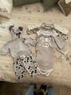 Baby Lot of 9 onesies, cap, clothes 0-3 Mo